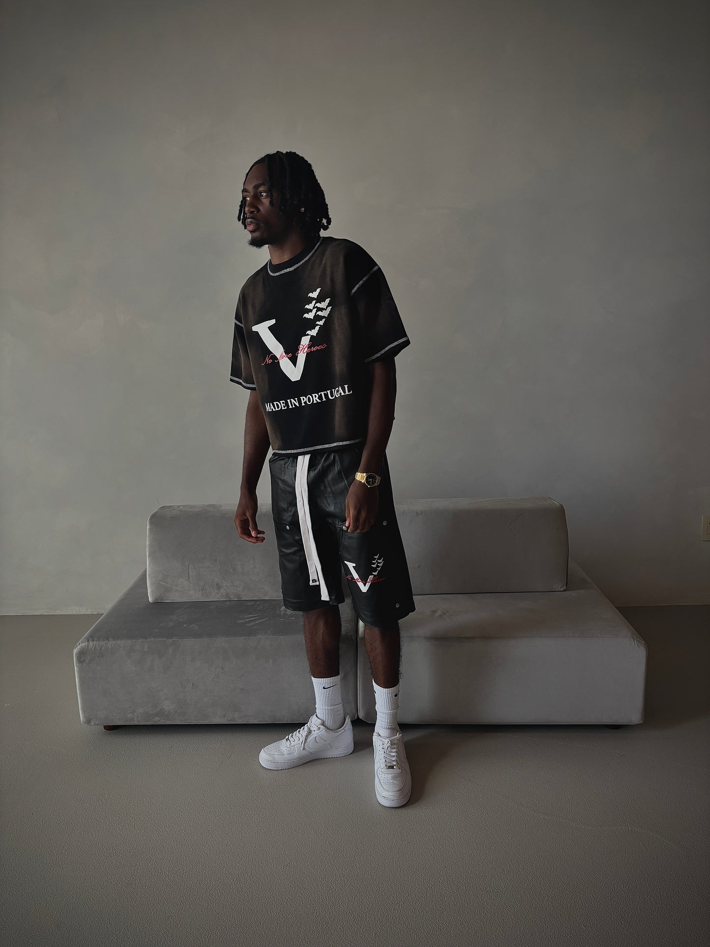VLNS LEATHER CARPENTER JORTS