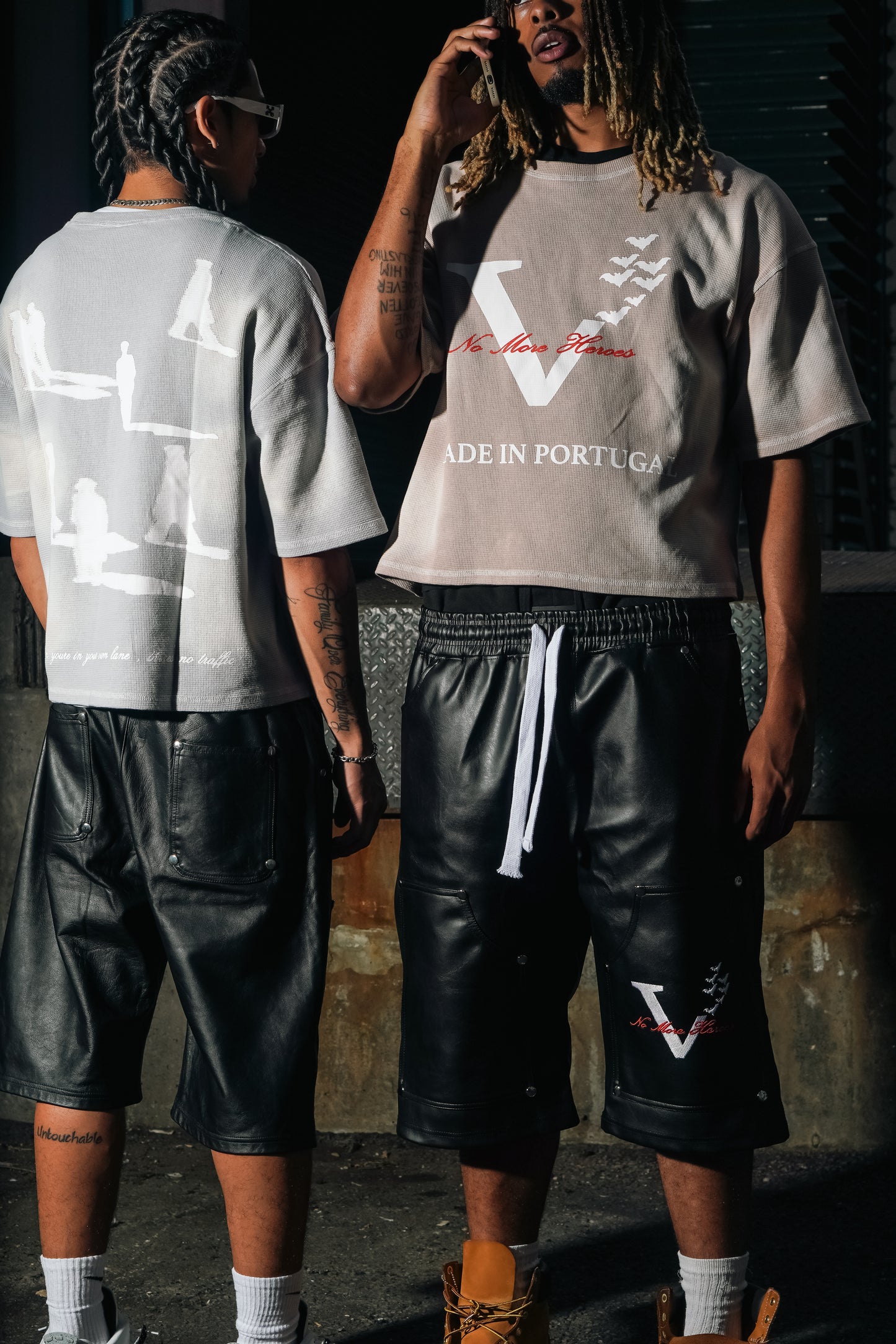 VLNS LEATHER CARPENTER JORTS