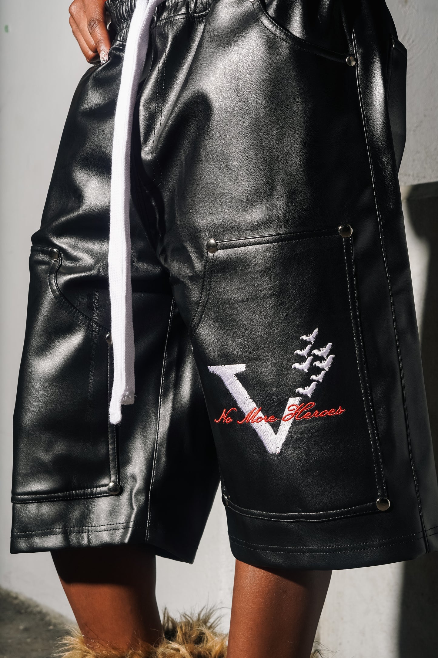 VLNS LEATHER CARPENTER JORTS