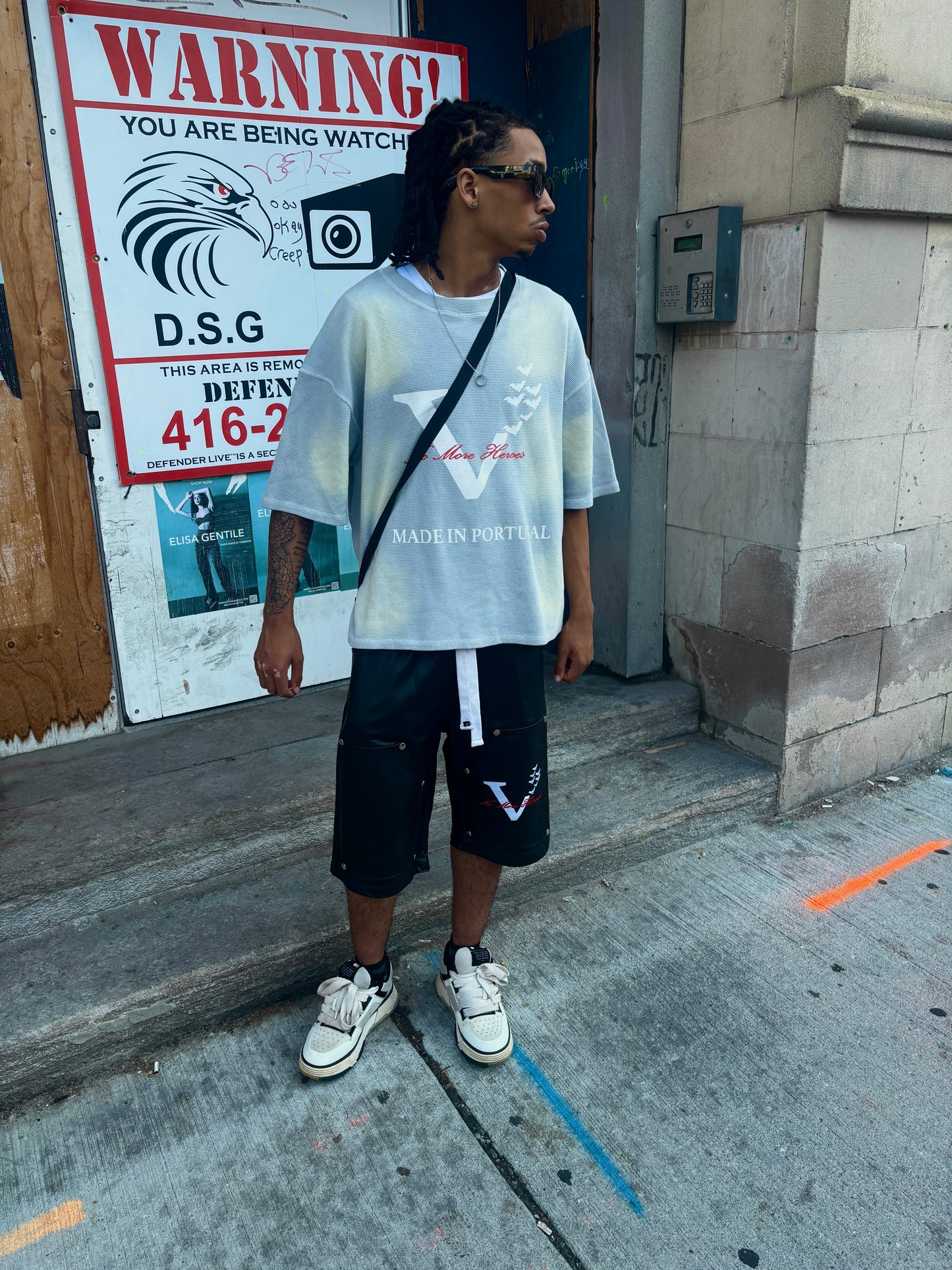 VLNS LEATHER CARPENTER JORTS