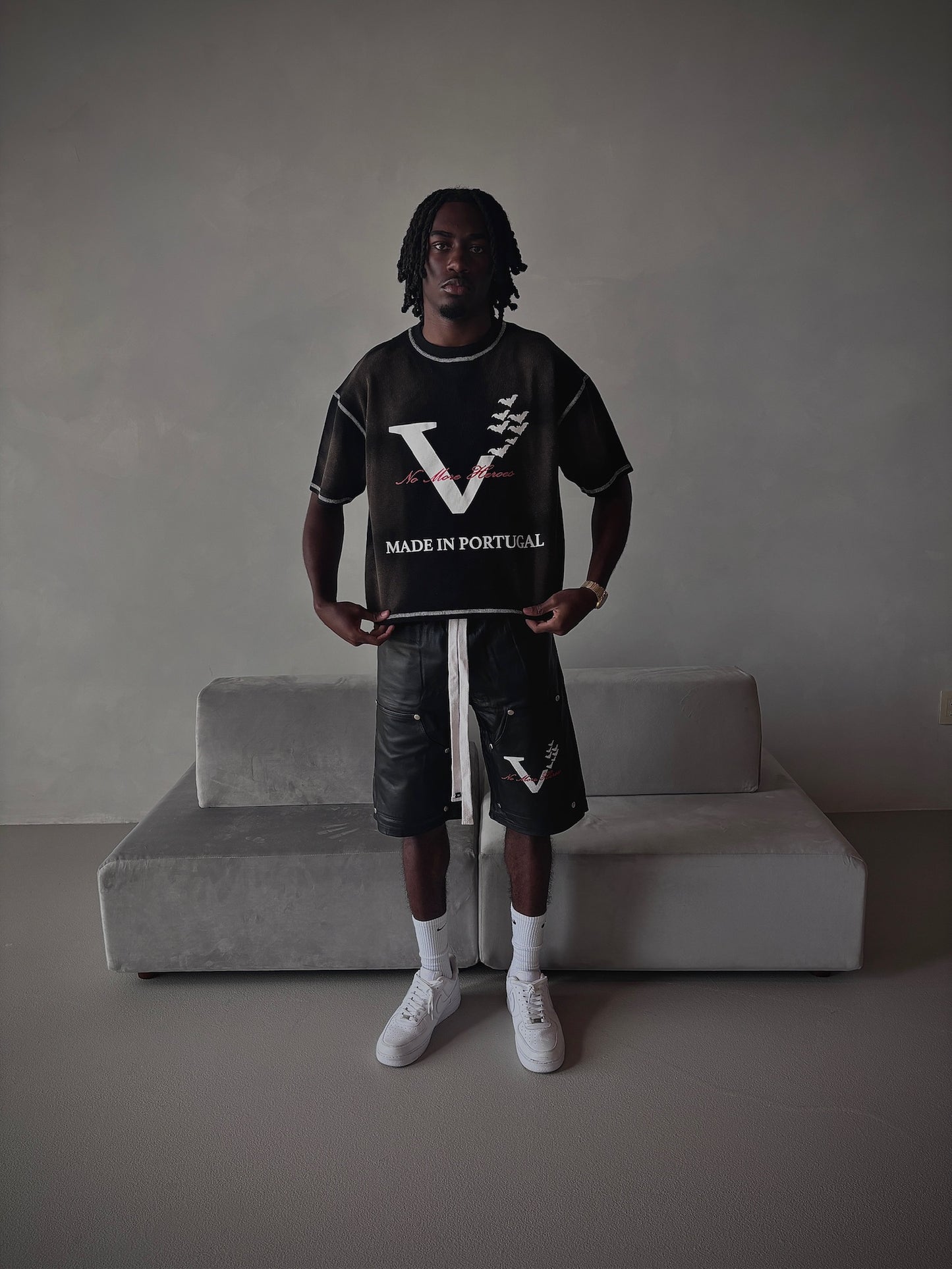 VLNS LEATHER CARPENTER JORTS