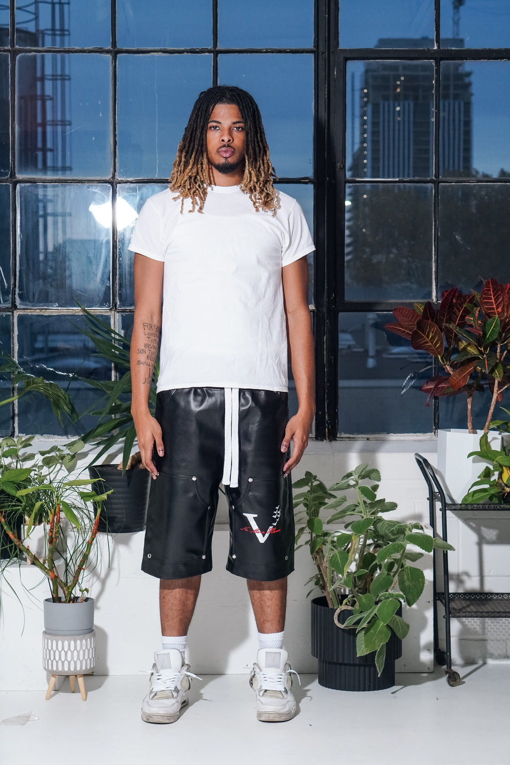 VLNS “LEATHER CARPENTER JORTS”