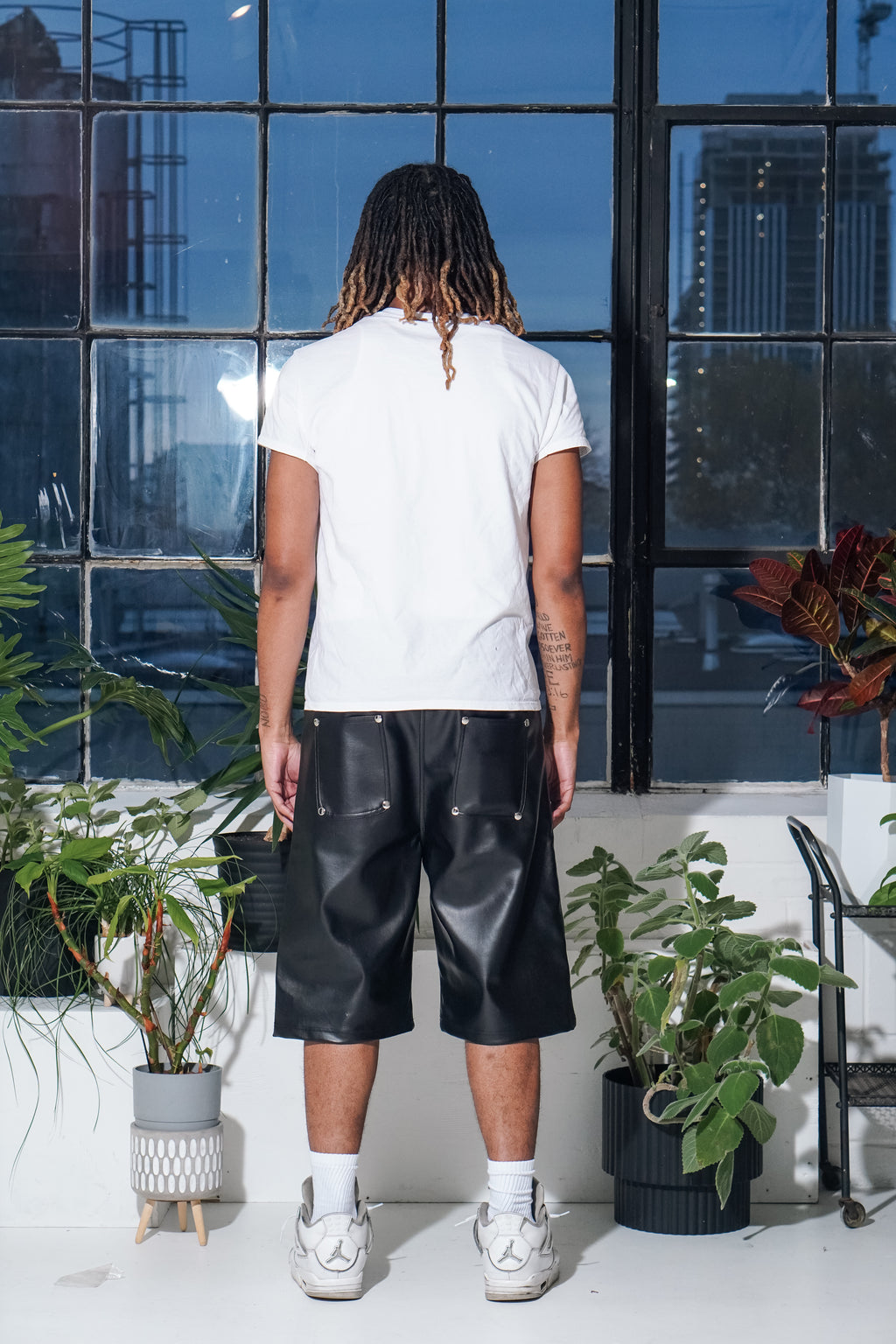 VLNS “LEATHER CARPENTER JORTS”