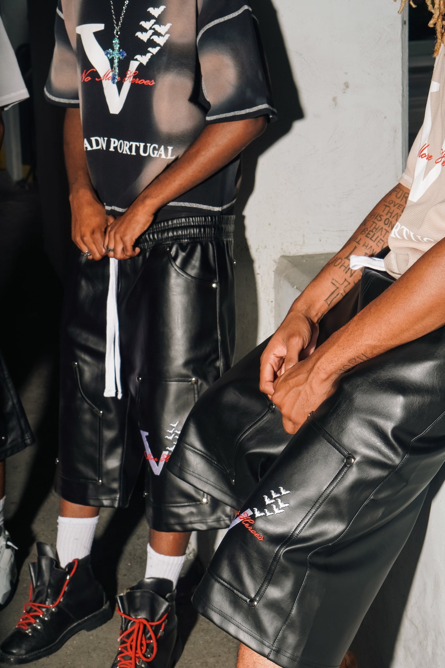 VLNS LEATHER CARPENTER JORTS