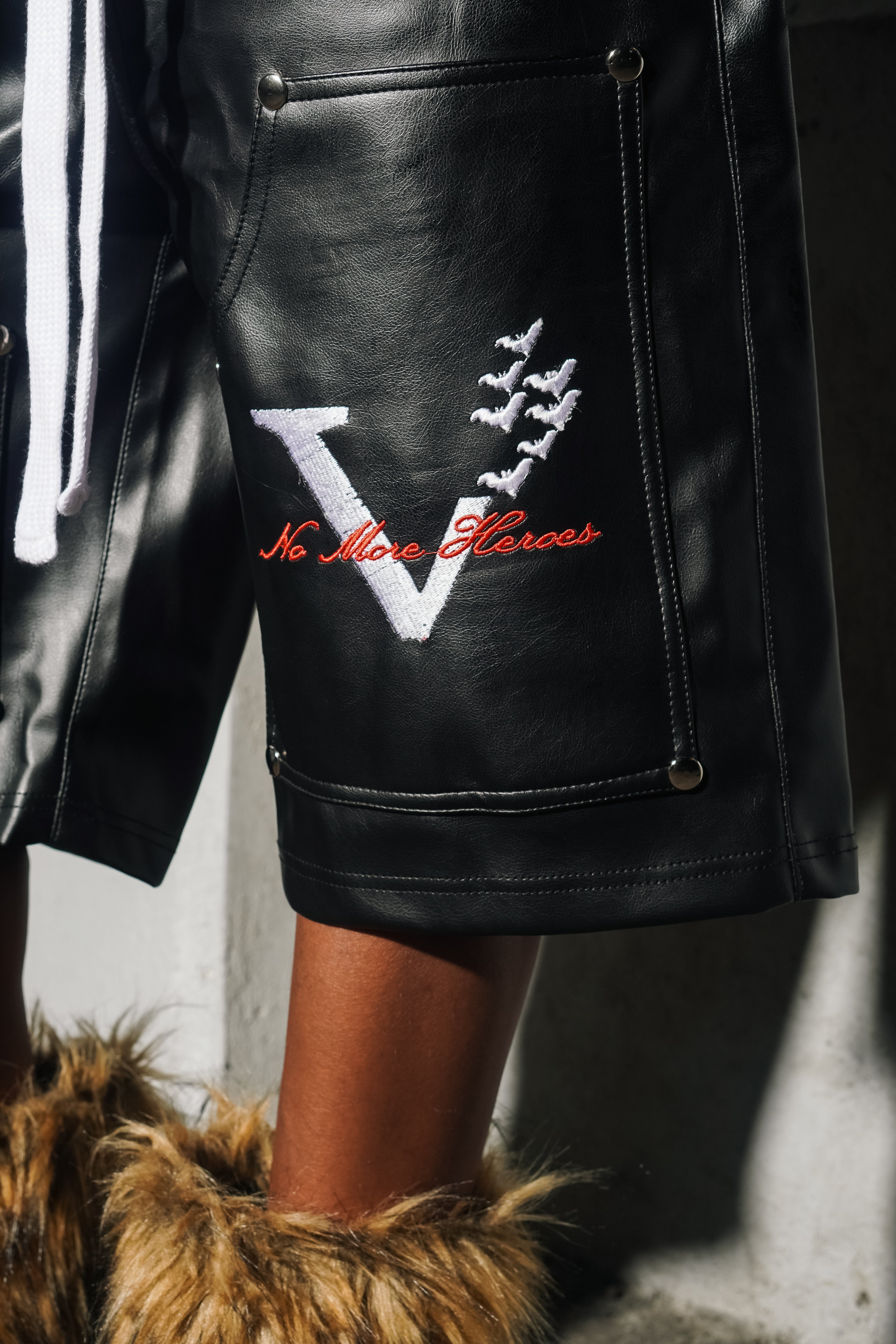 VLNS “LEATHER CARPENTER JORTS”