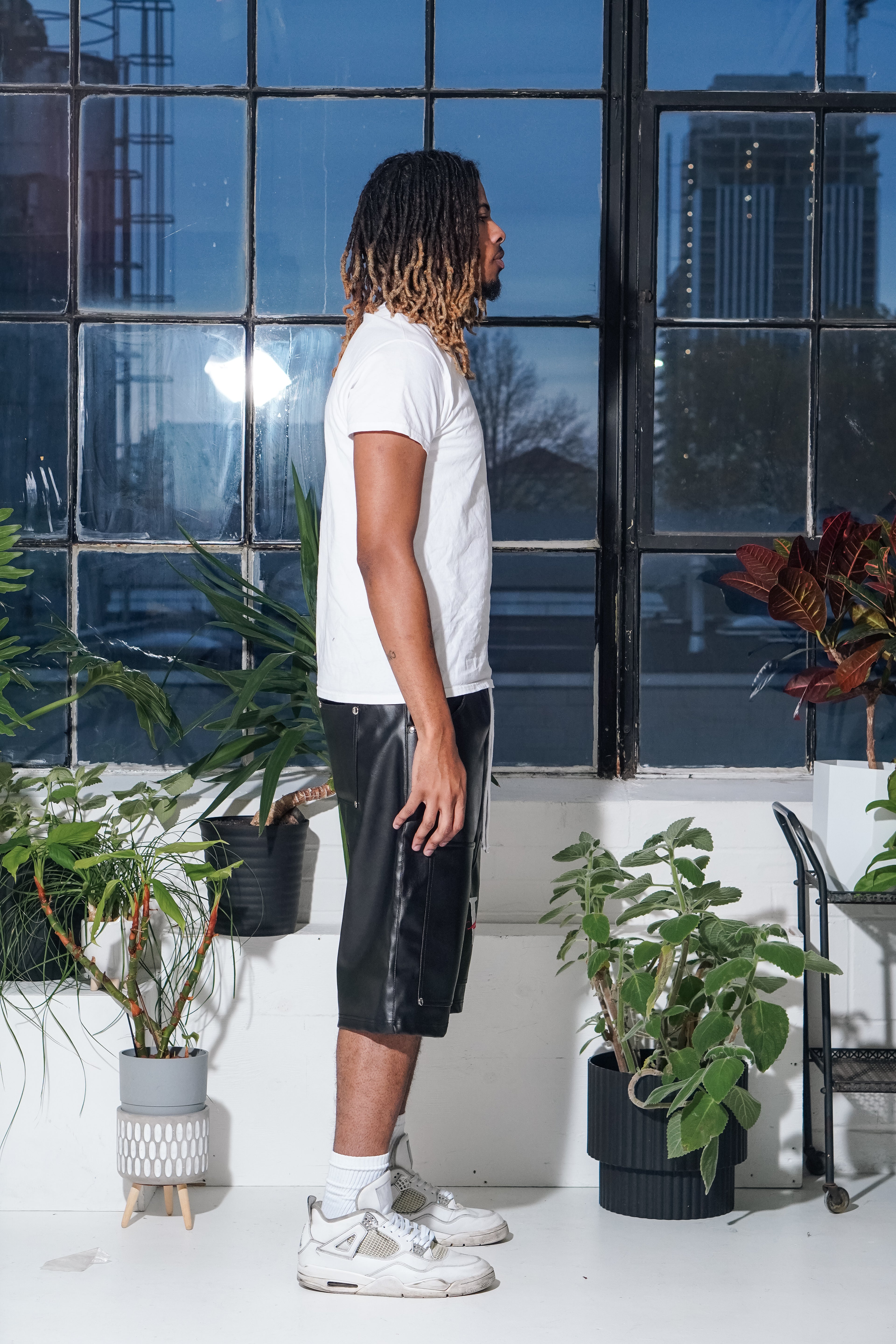 VLNS “LEATHER CARPENTER JORTS”