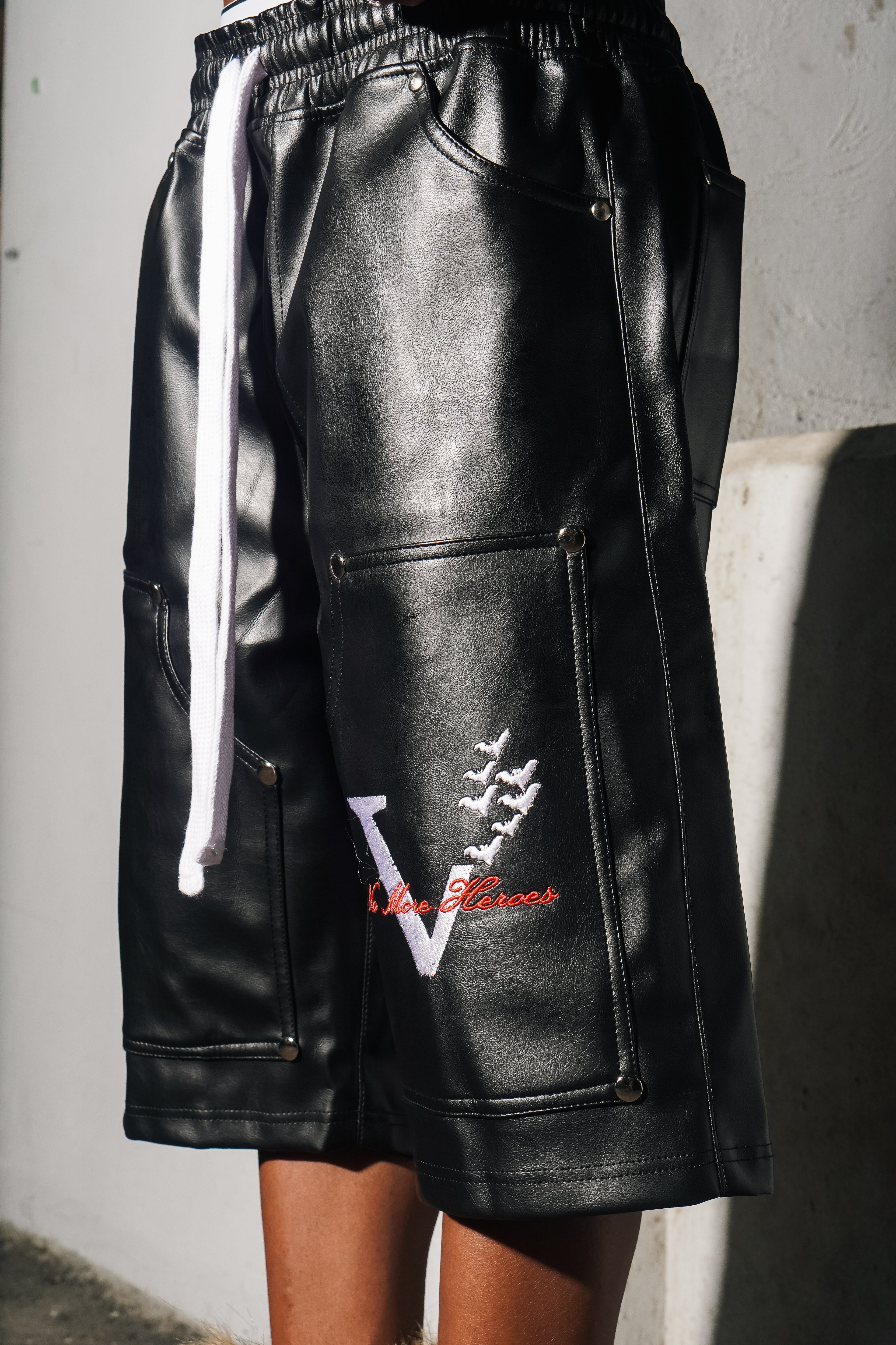 VLNS “LEATHER CARPENTER JORTS”