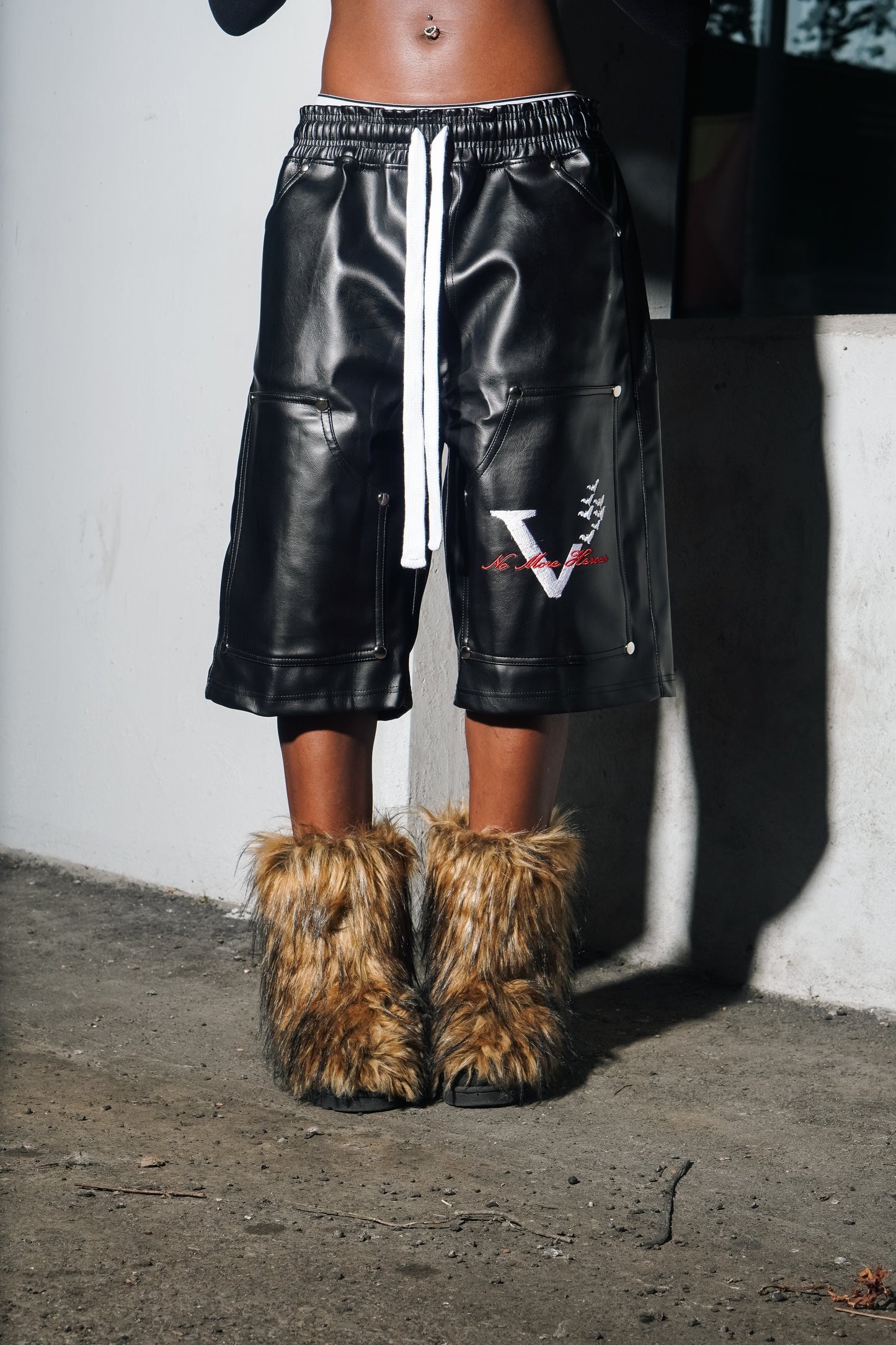 VLNS LEATHER CARPENTER JORTS